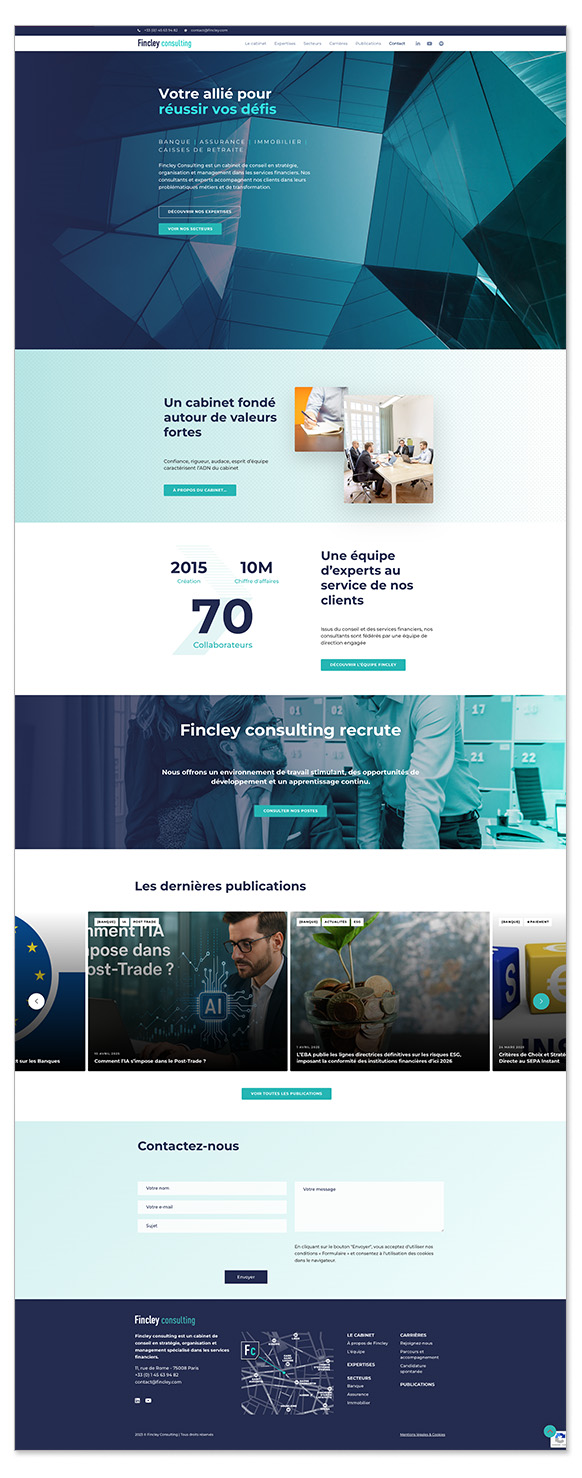 Web design paris Fincley | Graphiste Montreuil Marie Cayet