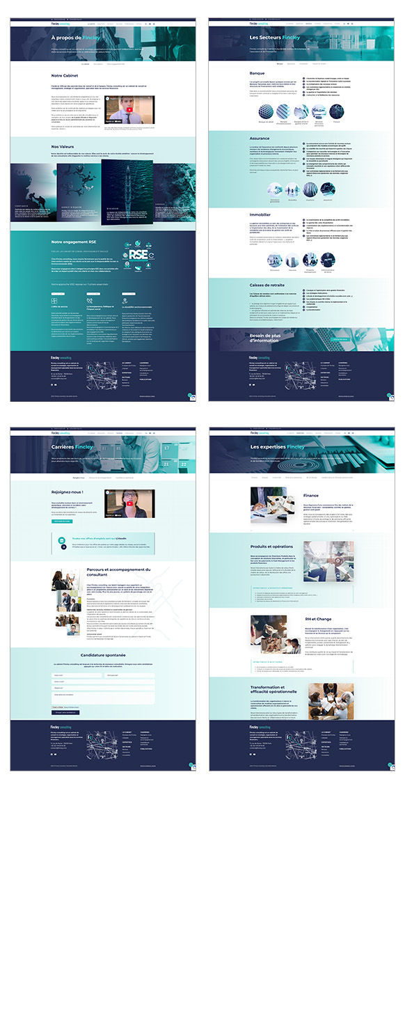 Web design paris Fincley | Graphiste Montreuil Marie Cayet