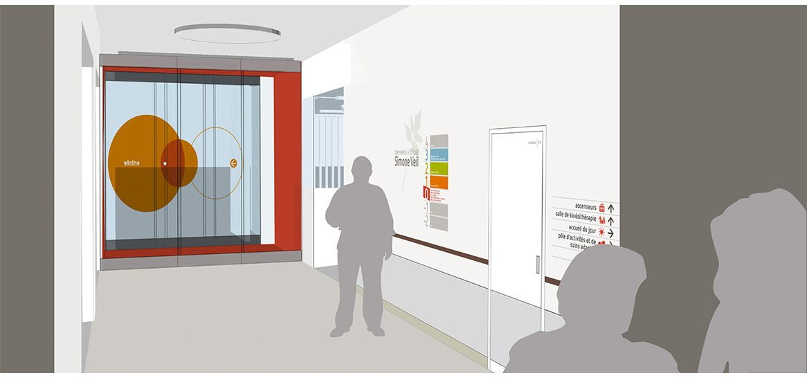 Projet de signalétique pour un Ehpad | Marie Cayet