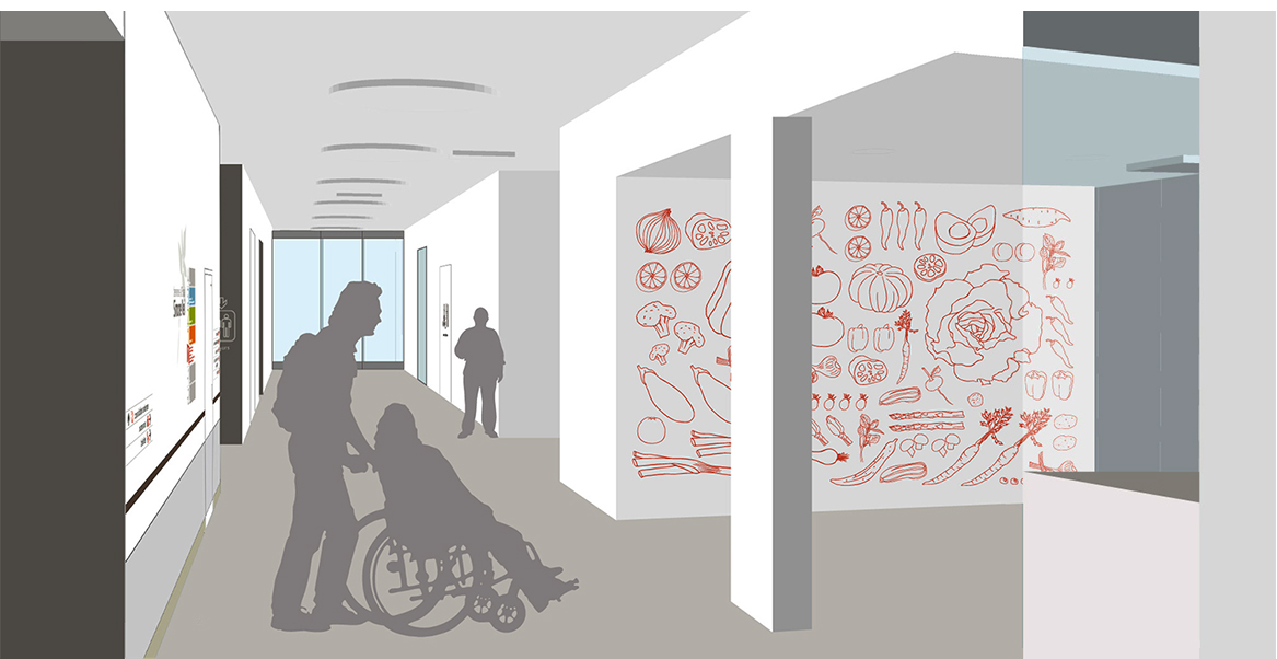 Projet de signalétique pour un Ehpad | Marie Cayet