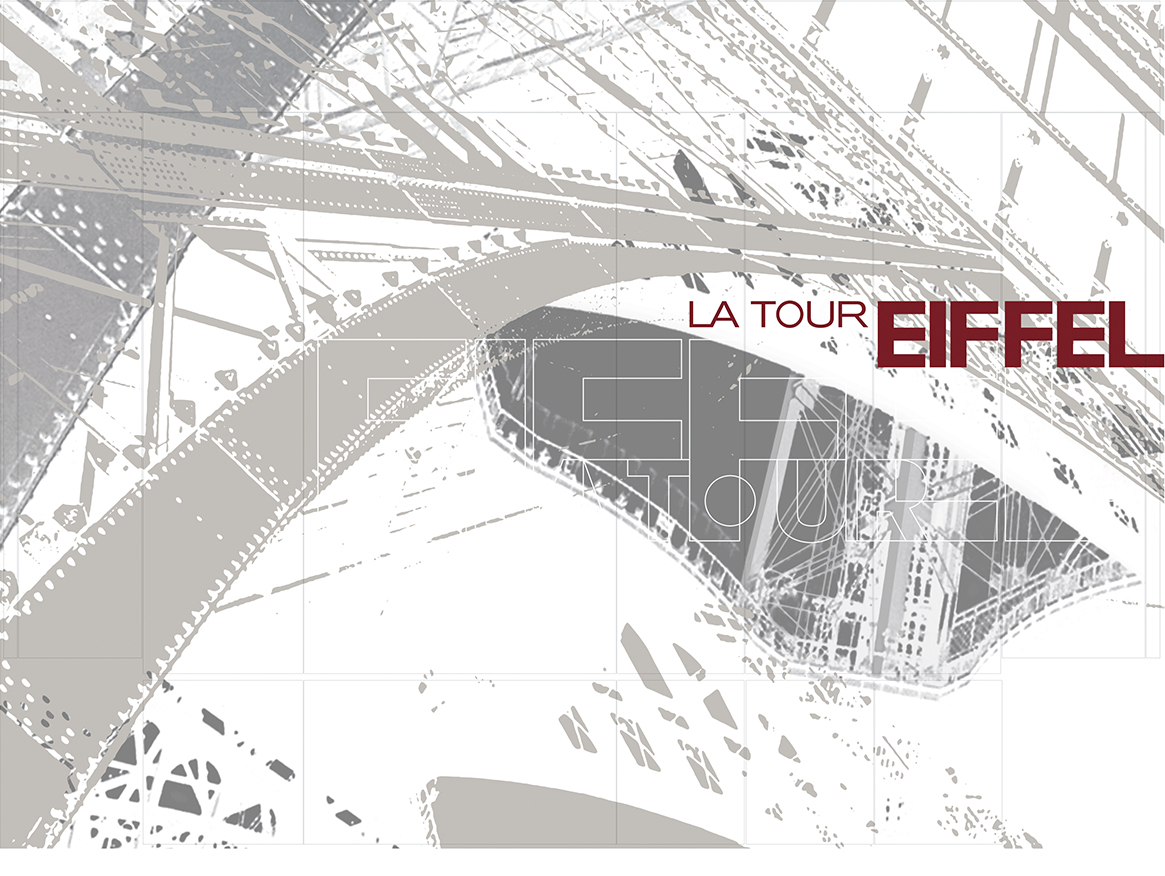 Tour Eiffel, fond décoratif du bureau d'accueil | Marie Cayet