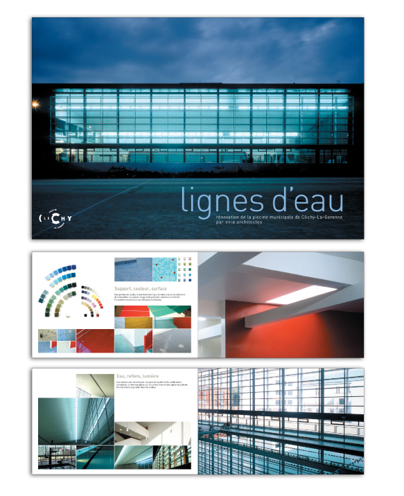 mise en page livret Piscine Clichy | Marie Cayet / artkas