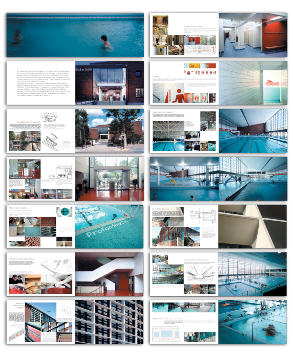 mise en page livret Piscine Clichy | Marie Cayet / artkas