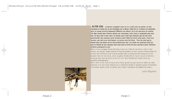 Pochette Disque album Julia Migenes Alter Egos | Marie Cayet / artkas