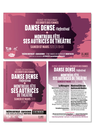 Montreuil fête ses autrices de théâtre / Festival DANSE DENSE 2020 | graphisme © Marie Cayet