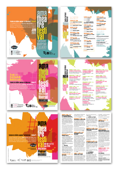 affiche Amathéâtre Festival Montreuil | graphisme © Marie Cayet