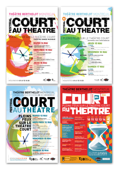 affiche Court Au Théâtre Festival Montreuil | graphisme © Marie Cayet