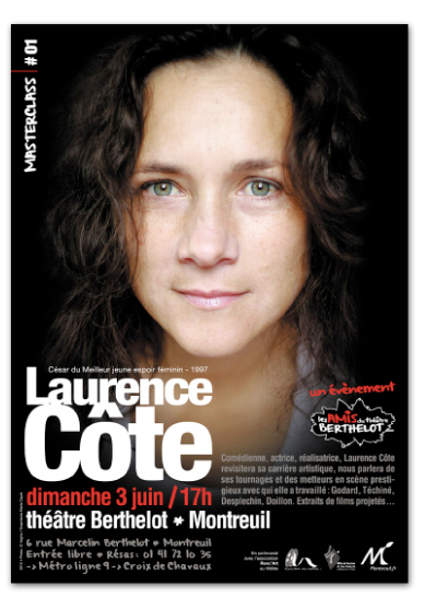 affiche Masterclass Laurence Côte Montreuil | graphisme © Marie Cayet