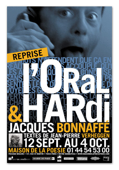 affiche Théâtre Jacques Bonnaffé ! | graphisme © Marie Cayet Artkas