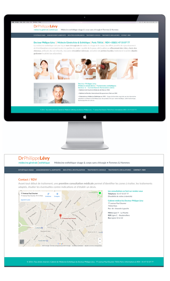 Web design medecine esthétique | Marie Cayet