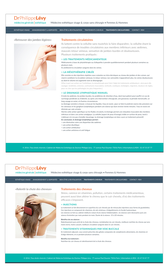 Web design medecine esthétique | Marie Cayet