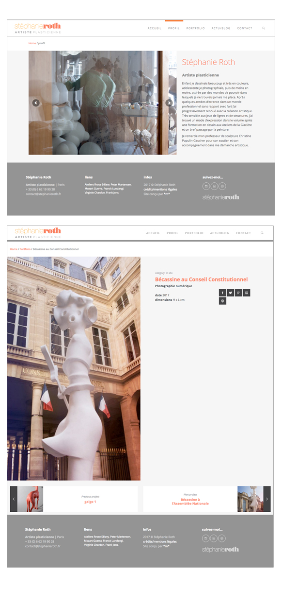 site internet Stephanie Roth artiste palsticienne | Marie Cayet