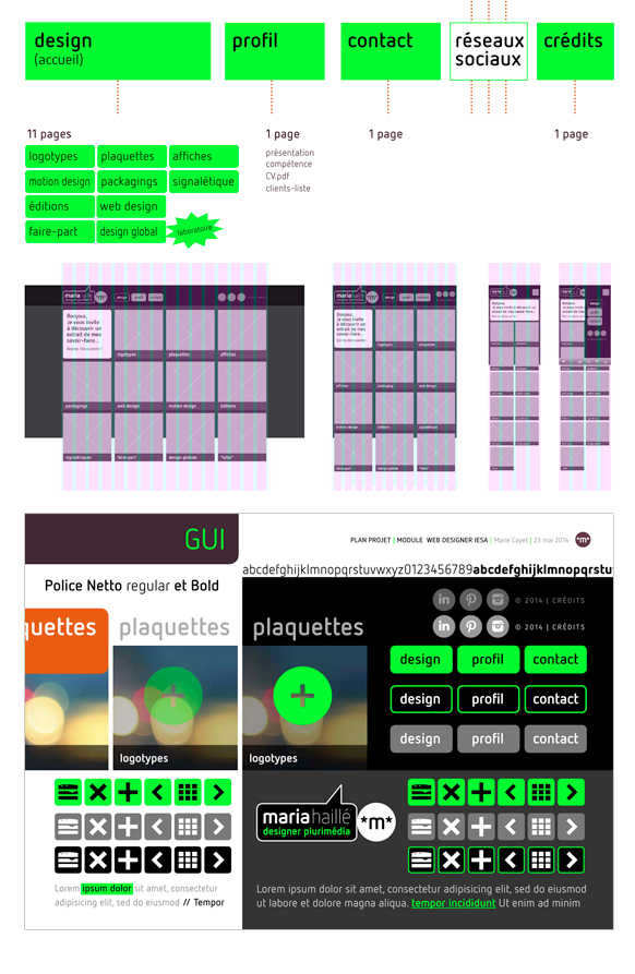 web deisgn, portfolio graphiste freelance | Marie Cayet